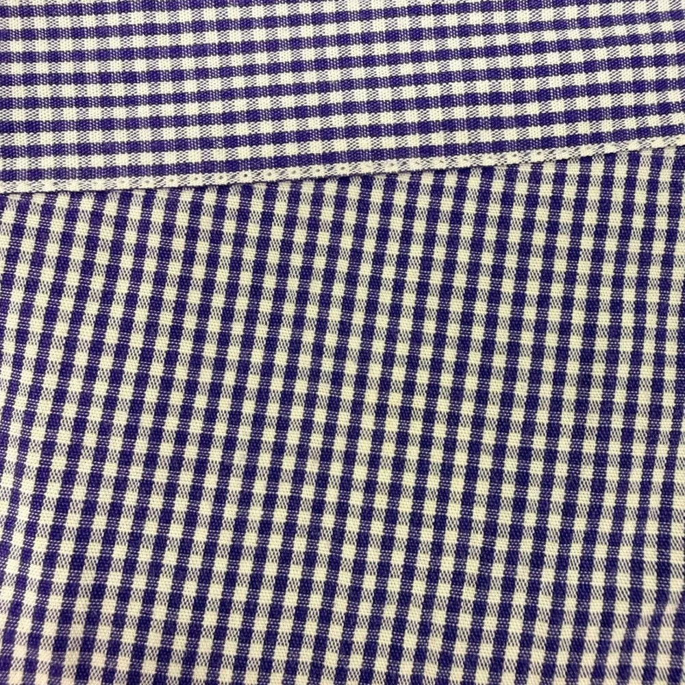 Ralph Lauren Yarmouth‎ Shirt Mens Large 16.5 Blue Purple Micro Check Button Down